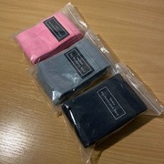 ZESTAW 3 GUM HIP BAND, GUMY MATERIAŁOWE DO ĆWICZEŃ, TAŚMY OPOROWE 36 CM