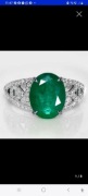 Super okazja!  Pierścionek ze szmaragdem 4.55 ct i brylantami. l.