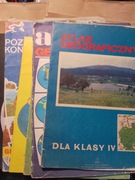 duży zestaw stare mapy atlasy geograficzne szkolne prl i nie tylko