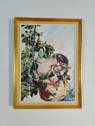 Stary obraz na płótnie sygnowany 1977