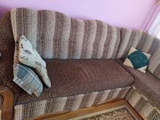 Sofa narożna rozkładana dwa fotele stan bdb 3 letnie 