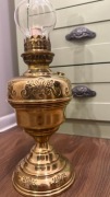 Stara mosiężna lampa naftowa Antyk 66