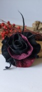 Broszka ręcznie filcowana. Prezent, wełna merino, Boho, kwiat, róża.