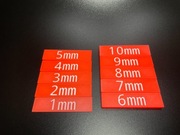 Dystanse stolarskie 1–10 mm (zestaw 10 szt.) | Druk 3D FDM 