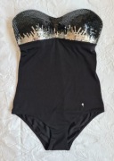 After Eden strój kąpielowy czarny z cekinami nowy 34 36  70 B