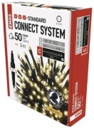 Lampki łączone Standard - łańcuch 50 LED 5m ciepła biel, IP44 Symbol D1AW02