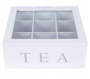 Pojemnik NA HERBATĘ pudełko organizer herbaciarka na torebki herbaty duży