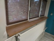 parapet drewniany dębowy/ lite drewno dąb / półka / blat 