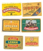 zestaw etykiet browar Braniewo i Elbląg