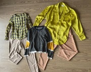 MEGA PAKA zestaw ubrań damskich L 20 szt koszule bluzki spodnie