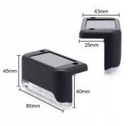 Lampa solarna wbijana Maclean czarny ZESTAW 3 SZT