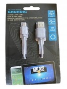 Grundig kabel micro USB 1m biały 2.4A do ładowania i danych
