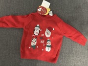 SWETER ŚWIĄTECZNY DZIECIĘCY CZERWONY ZIMOWY HOHO UNISEX 3-6 mes, 62-68 sm
