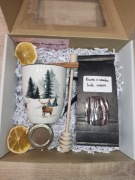 MINI BOX dla Niej zestaw prezentowy kubek prezent święta jeleń las upominek