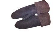 RĘKAWICZKI REKAWICE DAMSKIE Z JEDNYM PALCEM ZE SKÓRY OWCZEJ NATURALNEJ