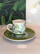 Zestaw ceramiczny Bolesławiec kubek czeski 300 ml talerzyk 21 cm