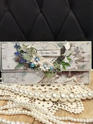 Elegancka kartka ślubna handmade w pudełku