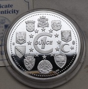Medal Silver Ounce Próba 999 certyfikat 