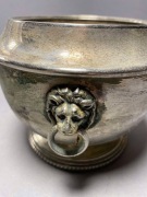 SILVER PLATED WAZON IKEBANA LWIE GŁOWY #989