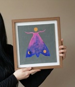 Obraz akrylowy oprawiony ćma