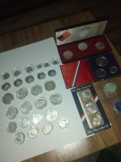 Srebrne monety zbiór 