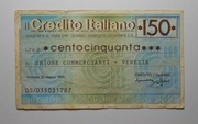 zastępczy pieniądz mini-czek 150 Lirów 1976 Venezia Włochy