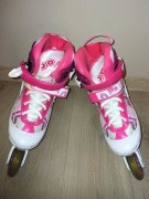 Różowe Łyżworolki rolki łyżwy Natalia rozmiar M (34-37)