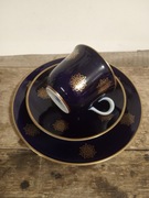 Zestaw śniadaniowy Henneberg Echt kobalt porcelana