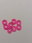 Różowe zapinki haczyki do loom bands bransoletek 20 szt.