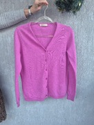 Piękny różowy wełniany sweter Woolovers S/M, merino, kaszmir