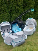 Piękny miętowy zestawy Adamex wózek 3w1 fotelik maxi cosi 