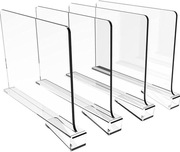 Akrylowe przegrody półkowe do szafek 4 sztuki 
