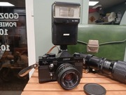 Aparat fotograficzny analogowy REVUE ML zestaw Lampa + 2x Obiektyw