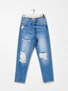 Sinsay jeansy moms wysoki stan denim spodnie 40 L