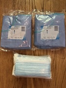 Zestaw dwa Fartuchy jednorazowe rozm. L + Maseczki 50 sztuk