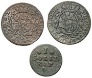 Stanisław August Poniatowski. Szeląg, Grosz 1766-1768, zestaw 3 sztuk