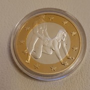 6 SEX EUROS - KAMASUTRA Pozycje - BIMETAL - 32 mm