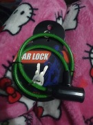 Zielone zapięcie rowerowe 