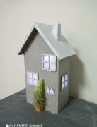 Domek zimowy świąteczny LED z drewna