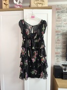 Szyfonowa jesienna sukienka z falbanami Savida r. M 38 nowa