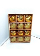 Serduszka plastikowe złote 4,5cm- 12 sztuk w opakowaniu