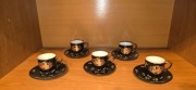 Porcelana chińska - Zestaw 5 filiżanek ze spodeczkami do kawy espresso 