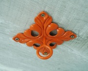 Wieszak Hak Uchwyt sufitowy kuty na doniczkę - Pomarańczowy RAL 2000 (W23)