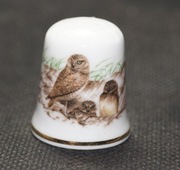 Naparstek Kolekcjonerski Porcelanowy Sowy #7