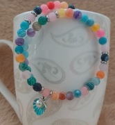 *Dje* Bransoletka - agat trawiony, stal