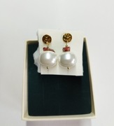 Kolczyki Jaspis Czerwony, Perła- Znak PANNA