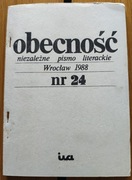 OBECNOŚĆ niezależne pismo literackie nr 24/1988