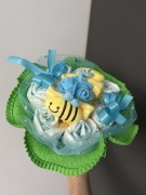 Bukiet z pampersów prezent dziecko chrzest baby shower narodziny