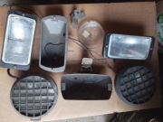 duży zestaw stare lampy z czasów prl do nysa żuk fiat i inne 
