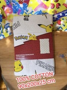 Prześcieradło bawełniane 100% dla dzieci Pikatchu Pokemon 90x200x25 cm